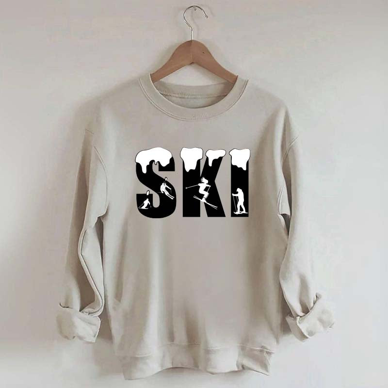 Skiing Snowflake Sweatshirt