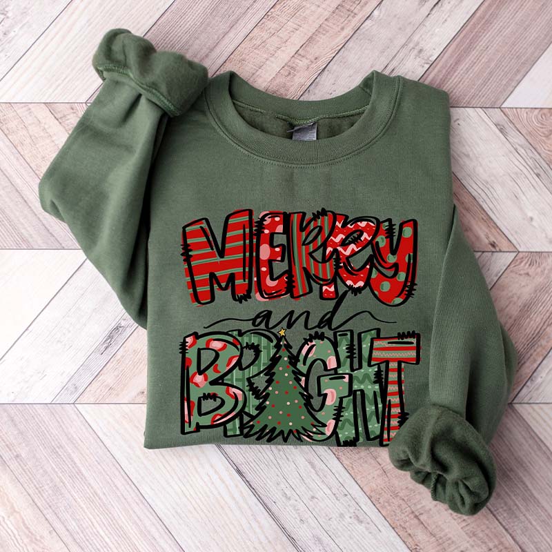 Merry and Bright Christmas Sweatshirt