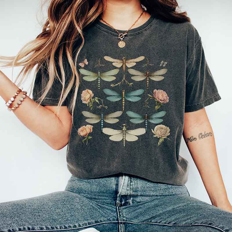 Vintage Dragonflies Insect Lover T-Shirt