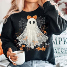 Spooky Halloween Lace Ghost Sweatshirt