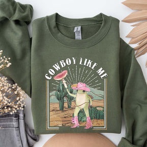 Cowboy Like Me Frog Sweatshirt