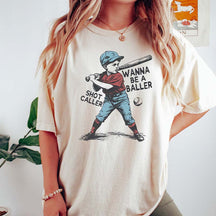 Wanna be a baller shot caller Shirt, Retro baseball T-Shirt