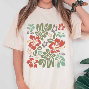 Hibiscus Hawaiian Flower Graphic T-Shirt