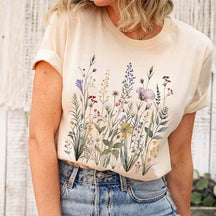 Wild Flowers Floral Nature Vintage T-Shirt