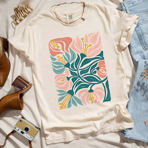 Boho Vintage Aesthetic Floral Matisse T-Shirt