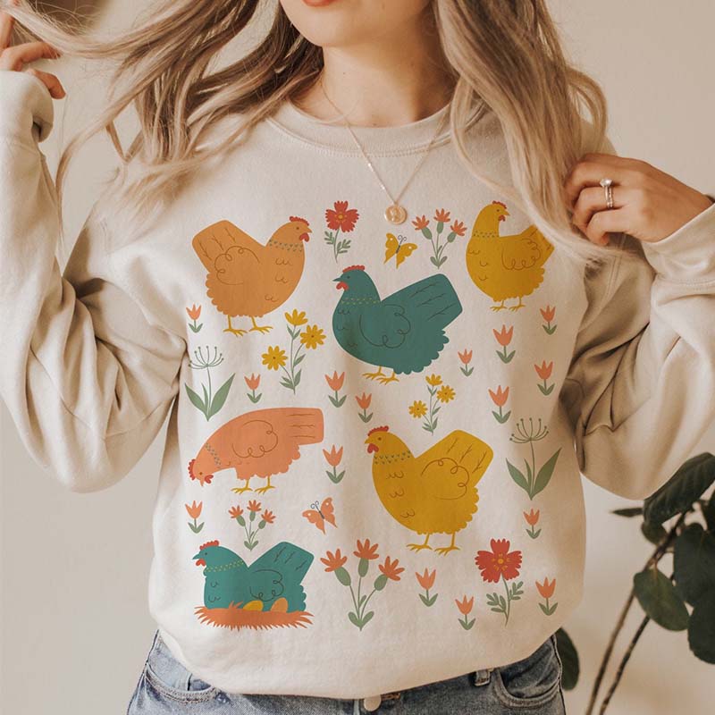 Chicken Aesthetic Farmlife Sweatshirt