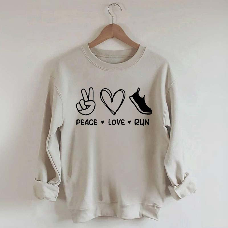 Peace Love Run Runner Sweatshirt