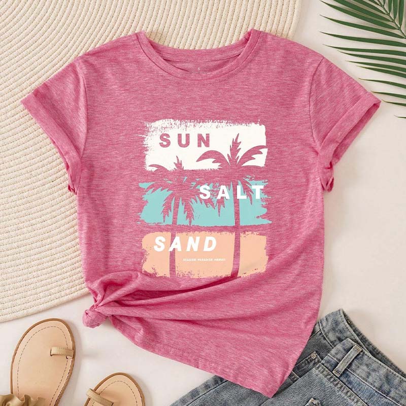 Coconut Tree Letter Sun T-Shirt