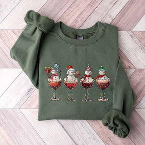 Wine Lover Christmas Spirits Sweatshirt