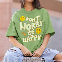 Don't Worry Be Happy Hippie Smile T-Shirt