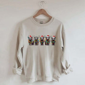 Christmas Cows Lights Sweatshirt