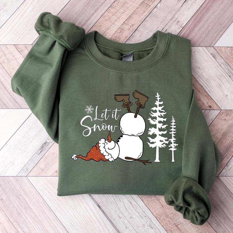 Let it Snow Christmas Snowman Sweatshirt