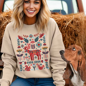 Scandinavian Christmas Hygge Botanical Sweatshirt