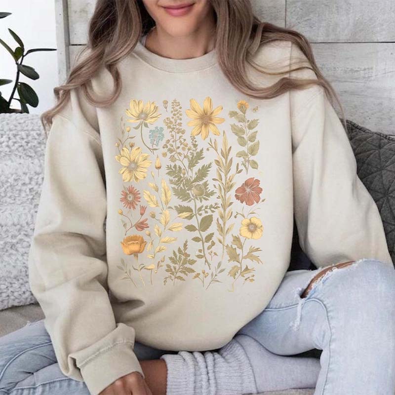 Gift for Women's Wildflower Sweatshirt