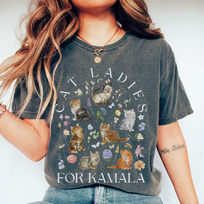 Comfort Colors Cat Ladies for Kamala T-Shirt