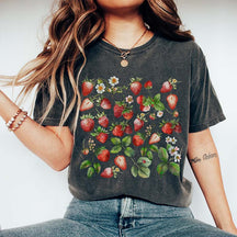 Strawberry Floral Graphic T-Shirt