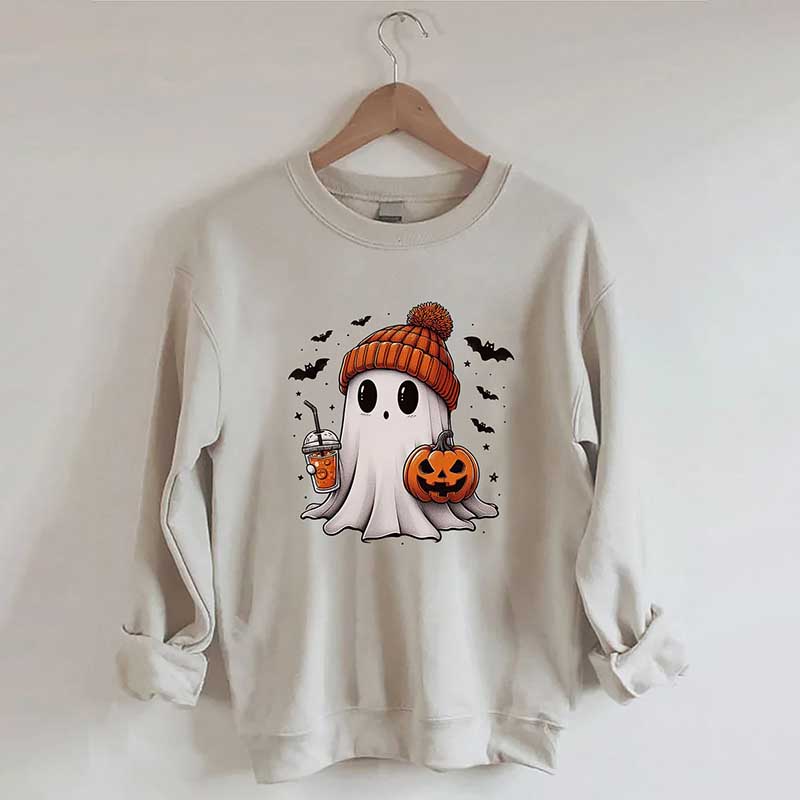 Halloween Ghost Pumpkin Sweatshirt