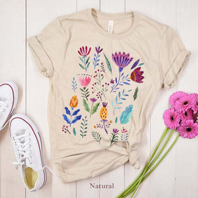 Wild Flowers Floral Ladies T-Shirt