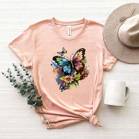 Butterfly Floral Nature Wildlife T-Shirt