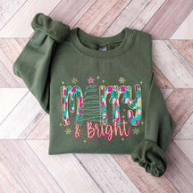 Merry And Bright Christmas Tree Sweatshirt