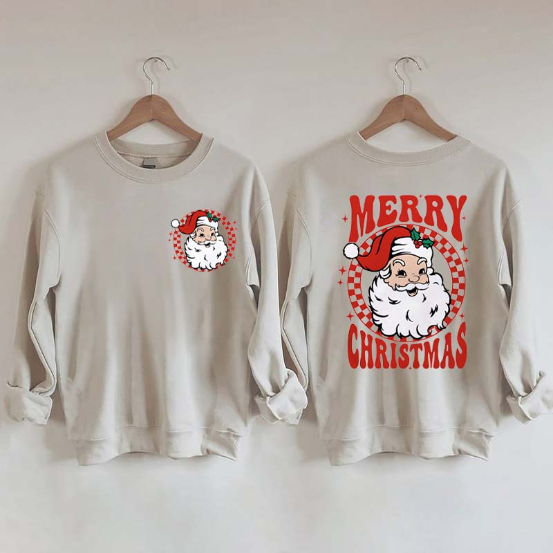 Retro Merry Christmas Santa Sweatshirt