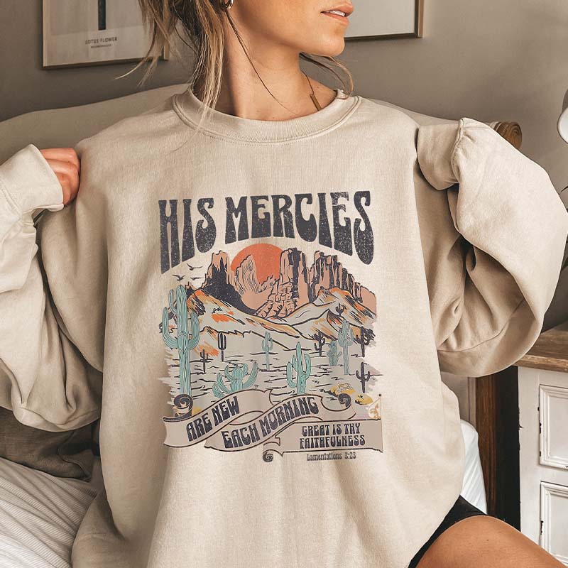 Boho Religious Mountain Sweatshirt