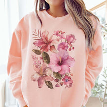 Retro Summer Flowers Lightweight Sweatshirt