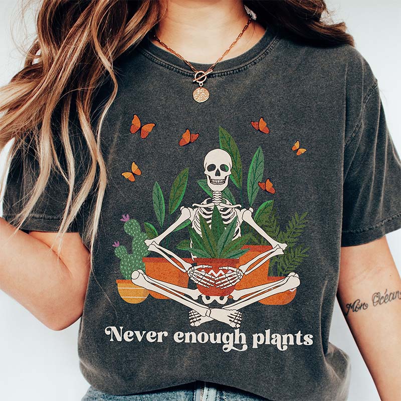 Funny Skeleton Plant Indoor Houseplants T-Shirt