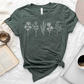 Wild Flower Florist Botanical Spring T-Shirt