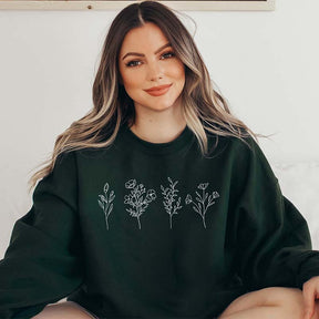 Floral and Botanical Minimalist Sweatshirt