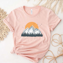 Mountain Sunset Blissful Sublimation T-Shirt