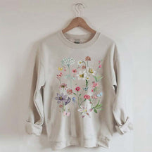 Vintage White Botanical Sweatshirt