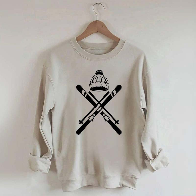 Ski Helmet Winter Sweatshirt