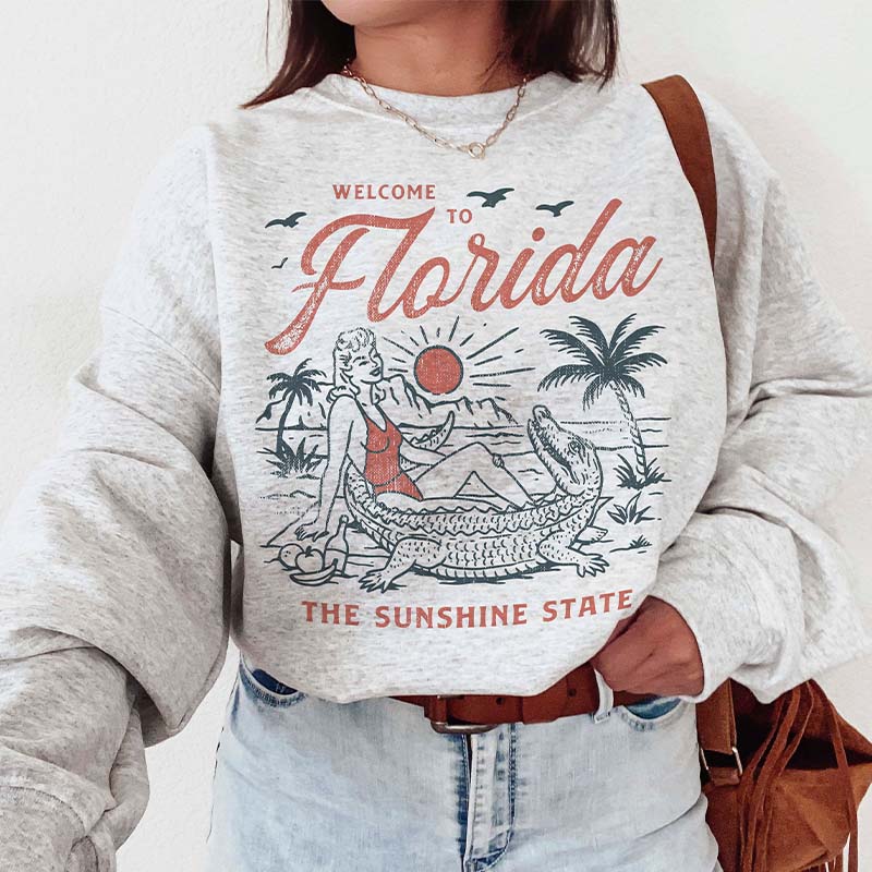 Retro Florida Alligator Sweatshirt