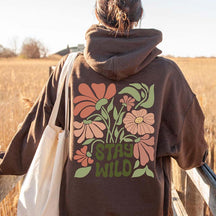 Stay Wild Boho Floral Nature Hoodie