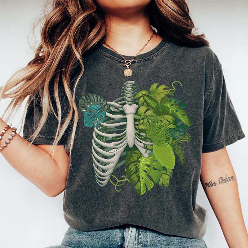 Skeleton Plant Body Monstera T-shirt