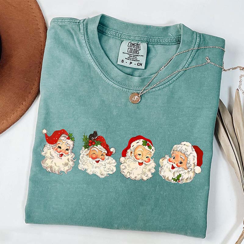 Vintage Santa Retro Christmas T-Shirt