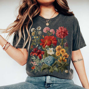 Boho Wildflowers Whimsigoth Plant T-Shirt