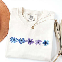 Spring Blue Daisy Wildflowers T-Shirt