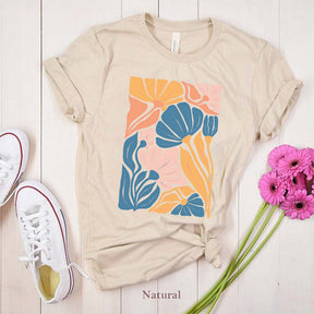 Flower Market Colorful Abstract Botanical Spring T-Shirt