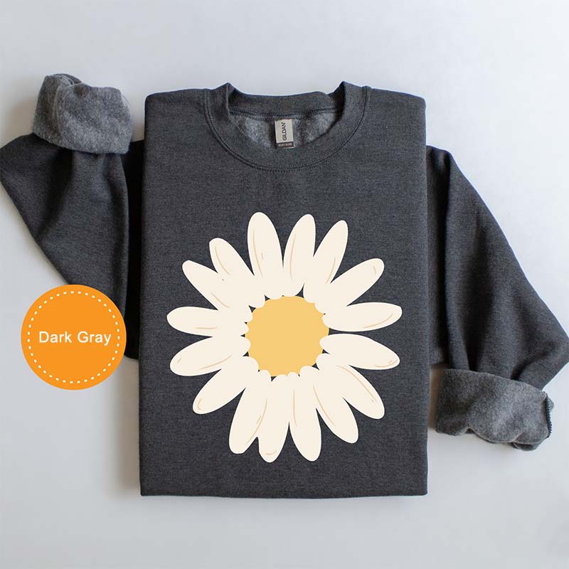 Cute Boho Daisy Floral Sweatshirt