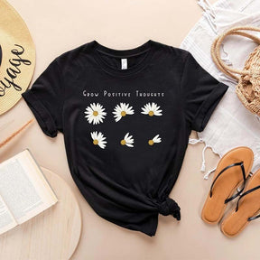 Grow Positive Thoughts Floral T-Shirt