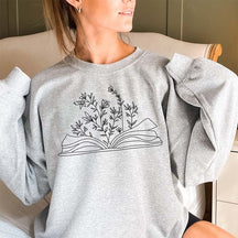 Bookish Merch Wildflower Book Sweatshirt