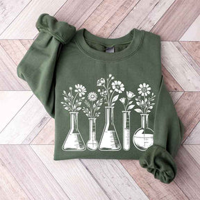 Sleek Botanical Beaker Sweatshirt