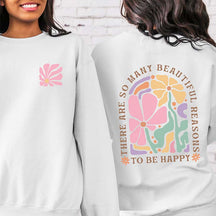 Retro Flower Happiness Positive Sweatshirt