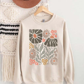 Boho Women Floral Minimalist Sweatshirt