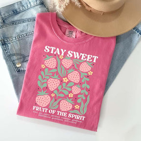 Boho Strawberry Fruits of the Spirit Floral T-Shirt