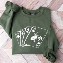 Playing Ace Card Cowboy Sweatshirt