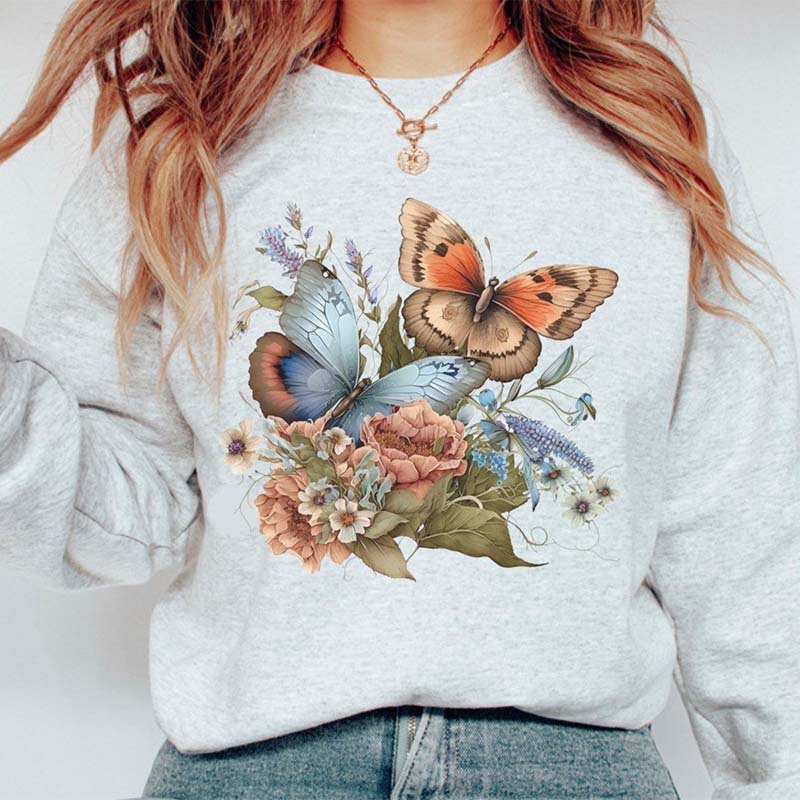 Butterfly Vintage Floral  Sweatshirt