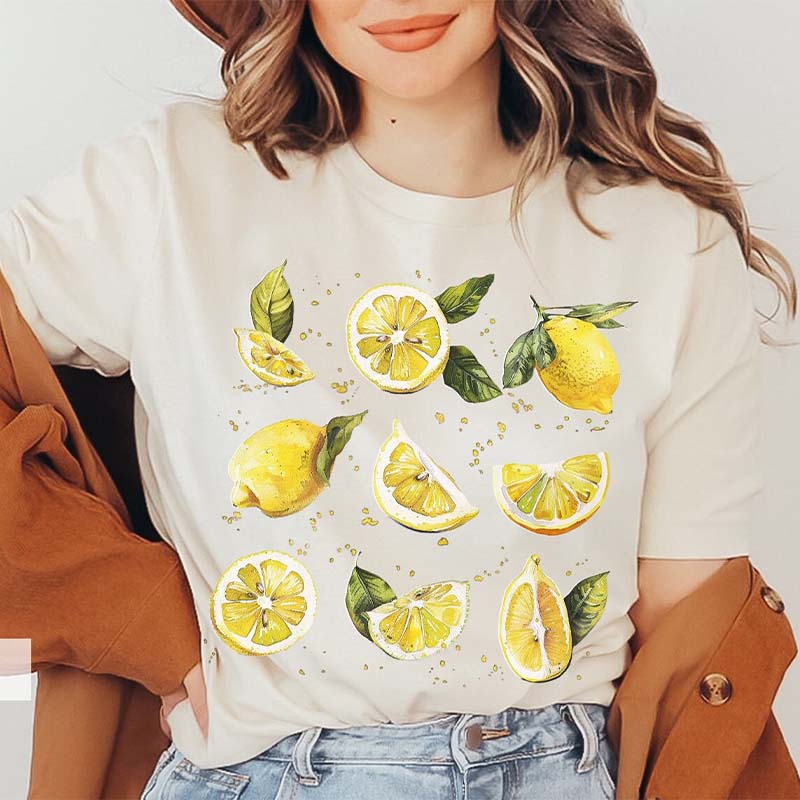 Boho Lemon Botanical Plant T-Shirt